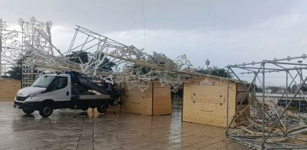Nubifragio a Conversano: numerosi danni in Corso Domenico Morea. Le immagini